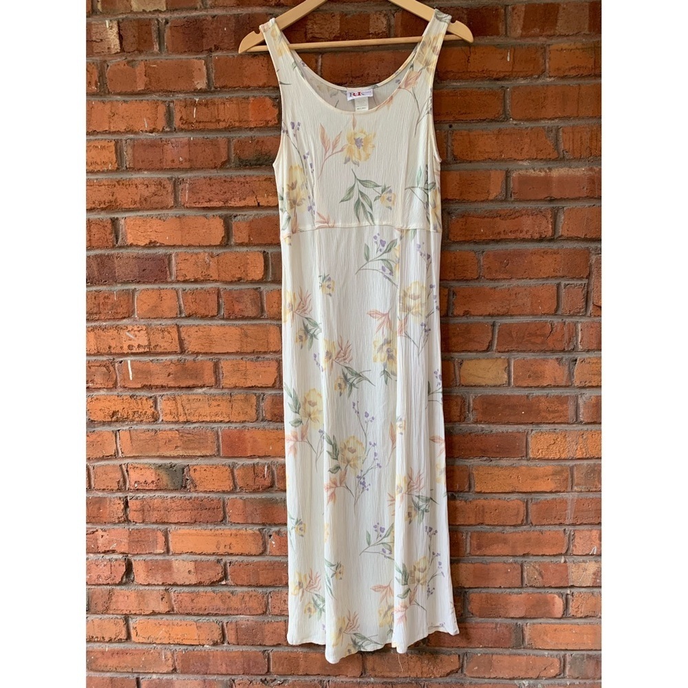 Vintage R&K Originals Floral Maxi Dress Cottagecore 90s - Picture 2 of 6
